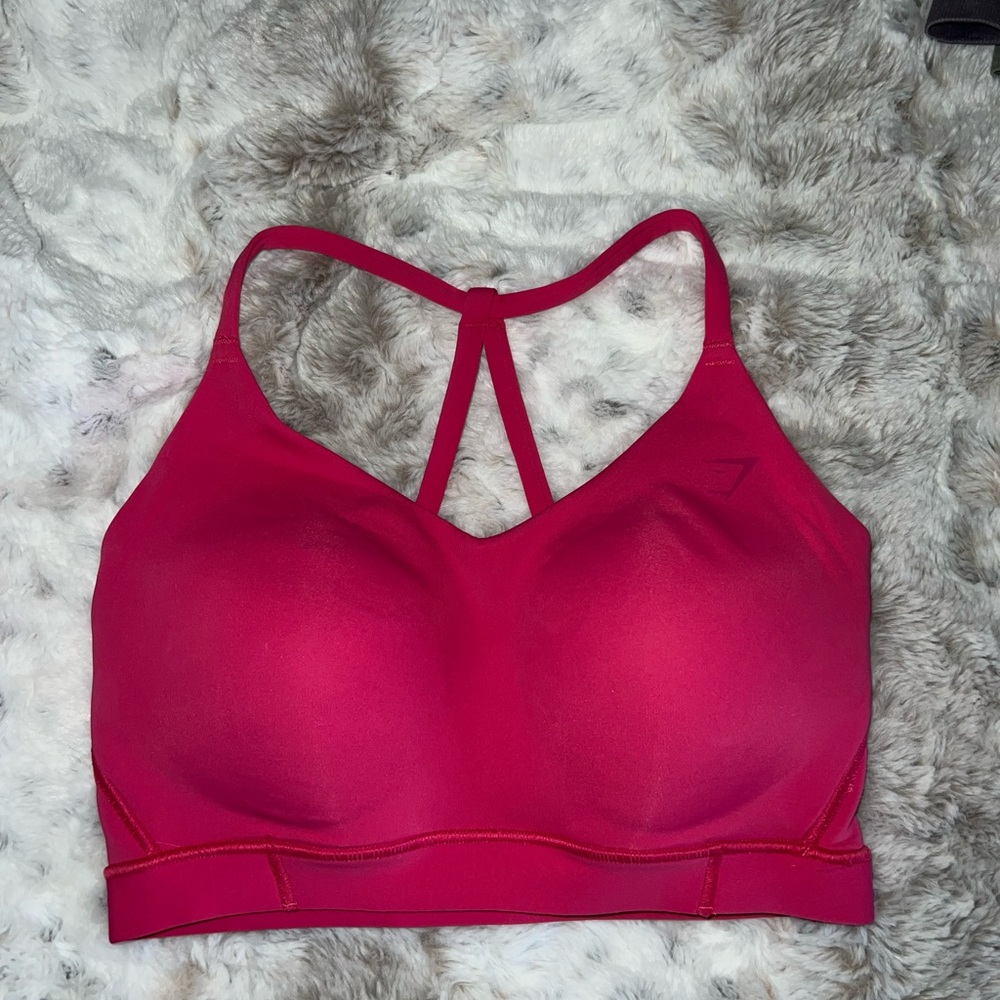 Gymshark bra, hot pink, size small
